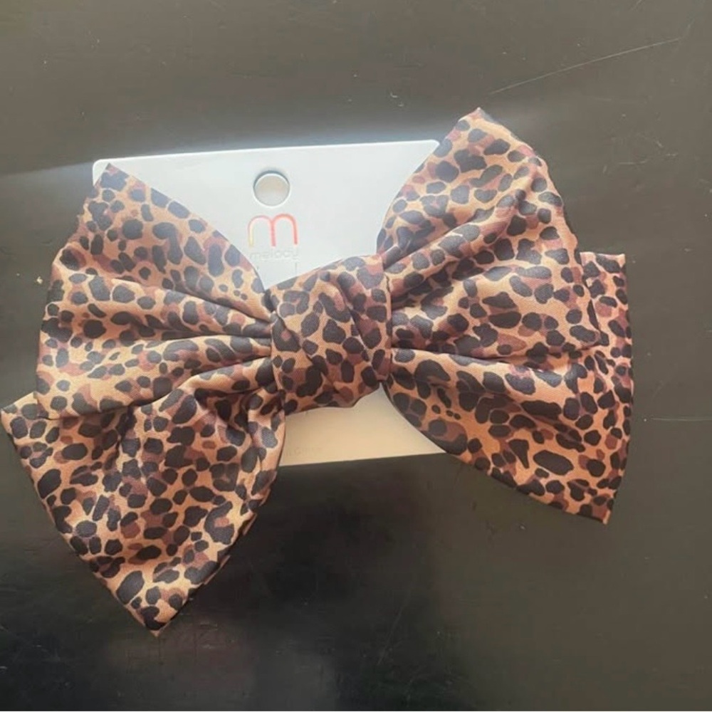 Leopard Print Kids Hair Bow